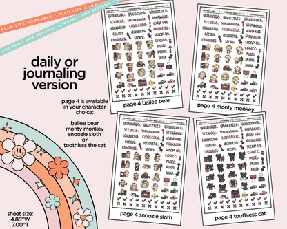 Journaling and Daily Planning Bad Witch Club Planner Sticker Kit