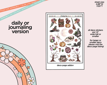 Journaling and Daily Planning Bad Witch Club Planner Sticker Kit