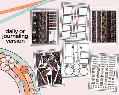 Journaling and Daily Planning Bad Witch Club Planner Sticker Kit