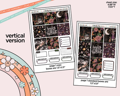 Vertical Bad Witch Club Collection Kit for Vertical Standard Size Planners or Insert