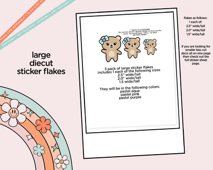 Bailee Bear Apple Picking Decoration Character Planner Stickers