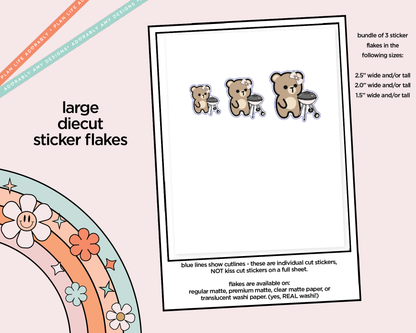 Bailee Bear Grilling - Grill Out Decoration Planner Stickers for any Planner or Insert