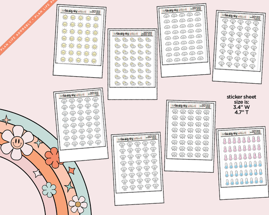 Bailee Bear Weather Stickers Decoration Planner Stickers
