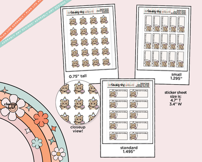 Bailee Bear Birthday Decoration Planner Stickers for any Planner or Insert