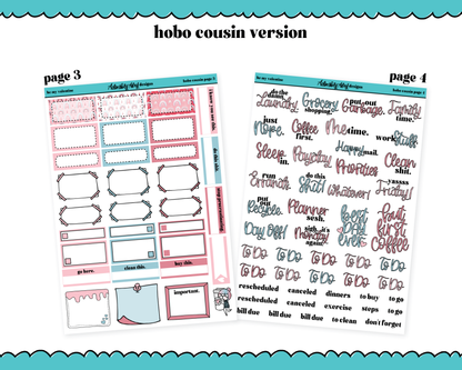 Hobonichi Cousin Weekly Be My Valentine Watercolor Planner Sticker Kit for Hobo Cousin or Similar Planners