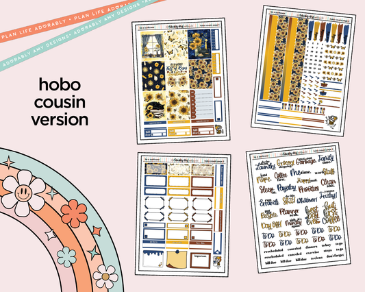 Hobonichi Cousin Weekly Be a Sunflower Planner Sticker Kit for Hobo Cousin or Similar Planners