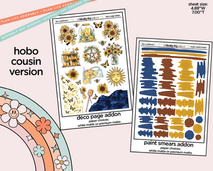 Hobonichi Cousin Weekly Be a Sunflower Planner Sticker Kit for Hobo Cousin or Similar Planners