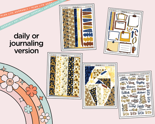 Journaling and Daily Planning Be a Sunflower Planner Sticker Kit