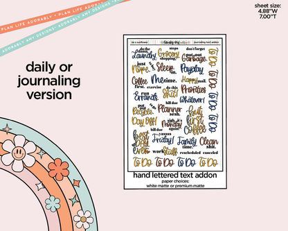 Journaling and Daily Planning Be a Sunflower Planner Sticker Kit