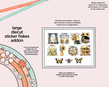 Journaling and Daily Planning Be a Sunflower Planner Sticker Kit