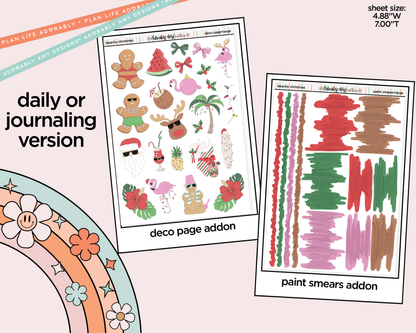 Journaling and Daily Planning Beachy Christmas Planner Sticker Kit