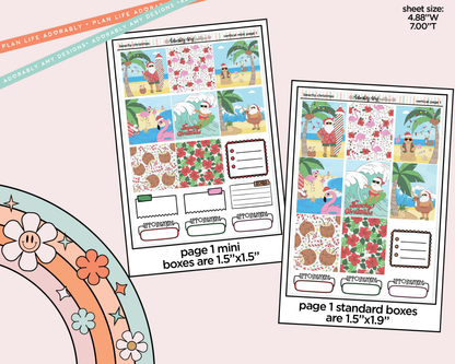 Vertical Beachy Christmas Kit for Vertical Standard Size Planners or Insert
