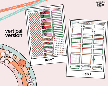 Vertical Beachy Christmas Kit for Vertical Standard Size Planners or Insert