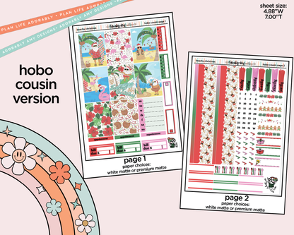 Hobonichi Cousin Weekly Beachy Christmas Planner Sticker Kit for Hobo Cousin or Similar Planners