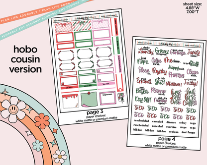 Hobonichi Cousin Weekly Beachy Christmas Planner Sticker Kit for Hobo Cousin or Similar Planners