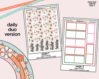 Daily Duo Beachy Christmas Weekly Planner Sticker Kit for Daily Duo Planner