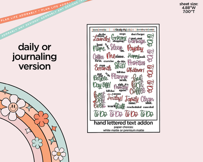 Journaling and Daily Planning Beachy Christmas Planner Sticker Kit