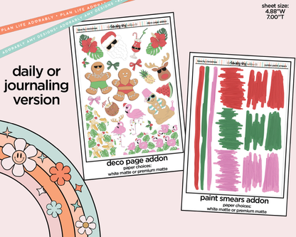 Journaling and Daily Planning Beachy Christmas Planner Sticker Kit