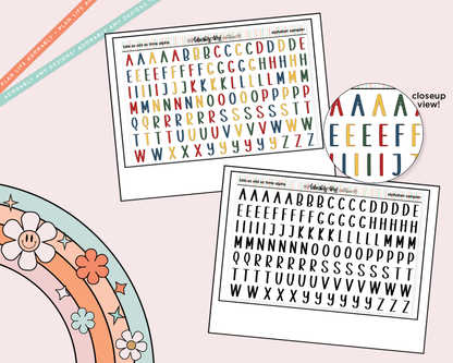 Tale as Old as Time Alphabet Stickers Deco Typography Sampler Planner Stickers - Adorably Amy Designs