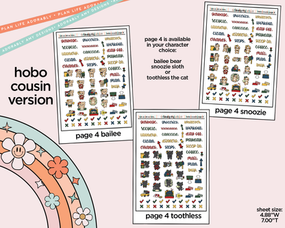 Hobonichi Cousin Weekly Tale as Old as Time Planner Sticker Kit for Hobo Cousin or Similar Planners - Adorably Amy Designs