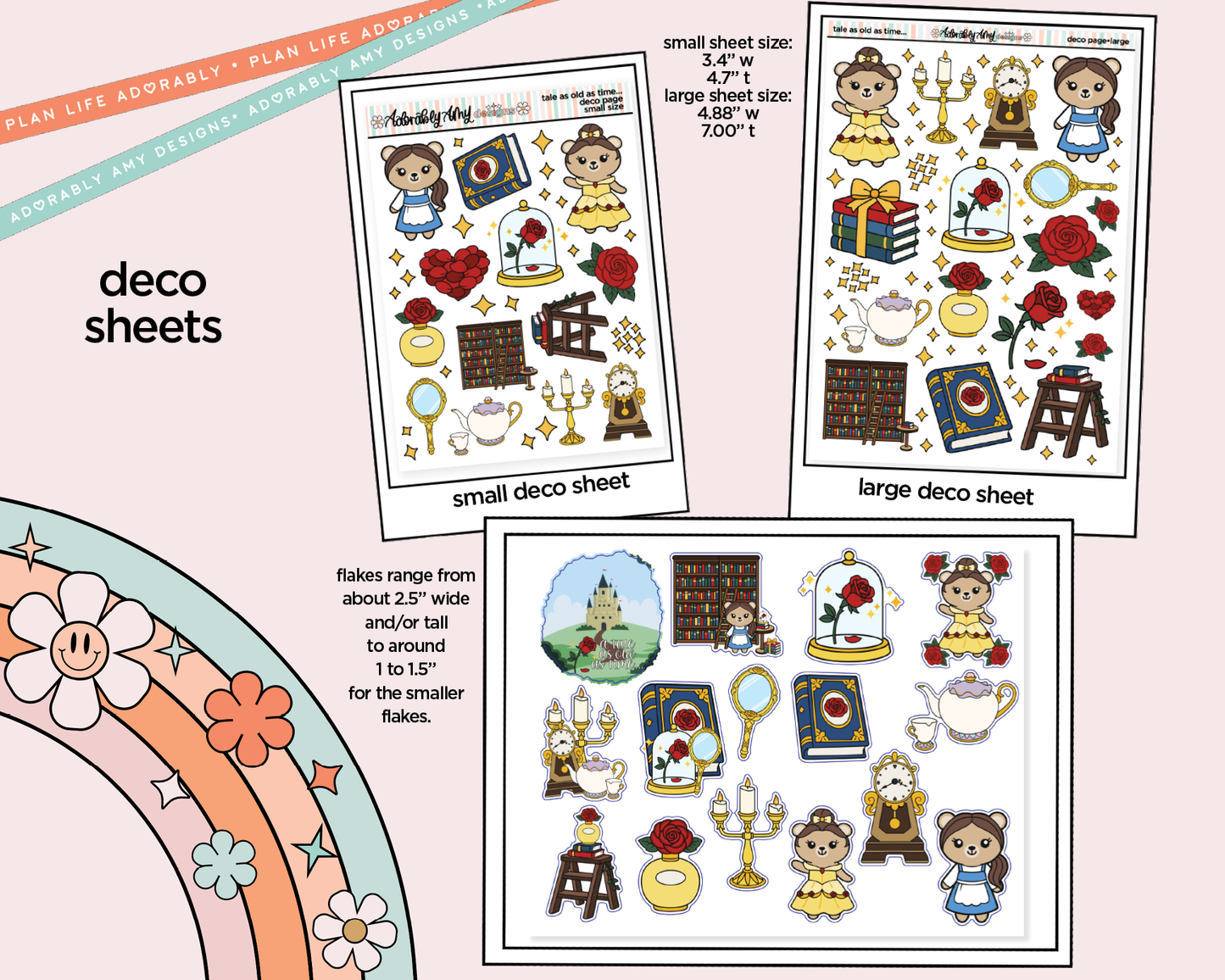 Tale as Old as Time Weekly Kit Deco Pages - All Sizes - Adorably Amy Designs