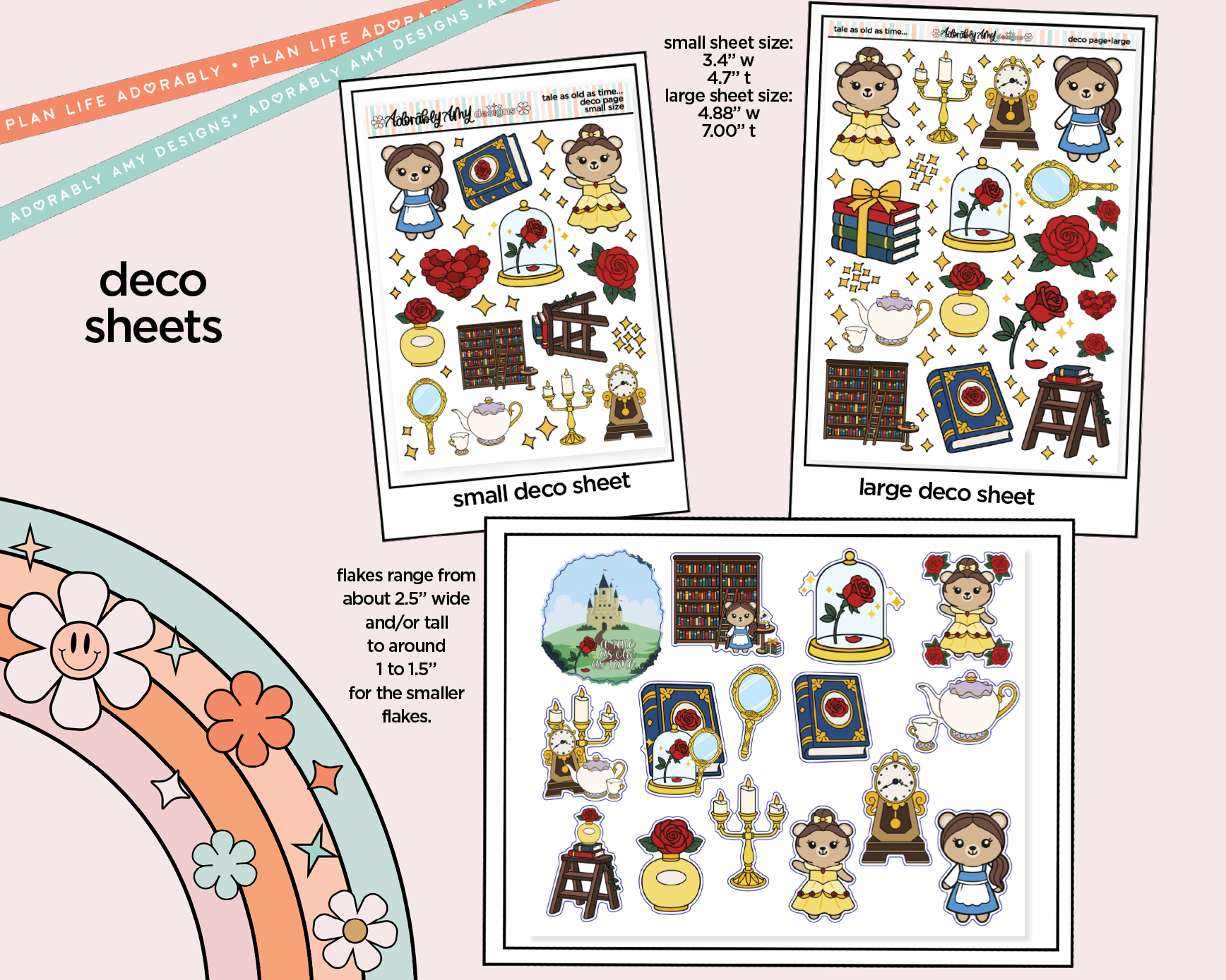 Tale as Old as Time Weekly Kit Deco Pages - All Sizes - Adorably Amy Designs