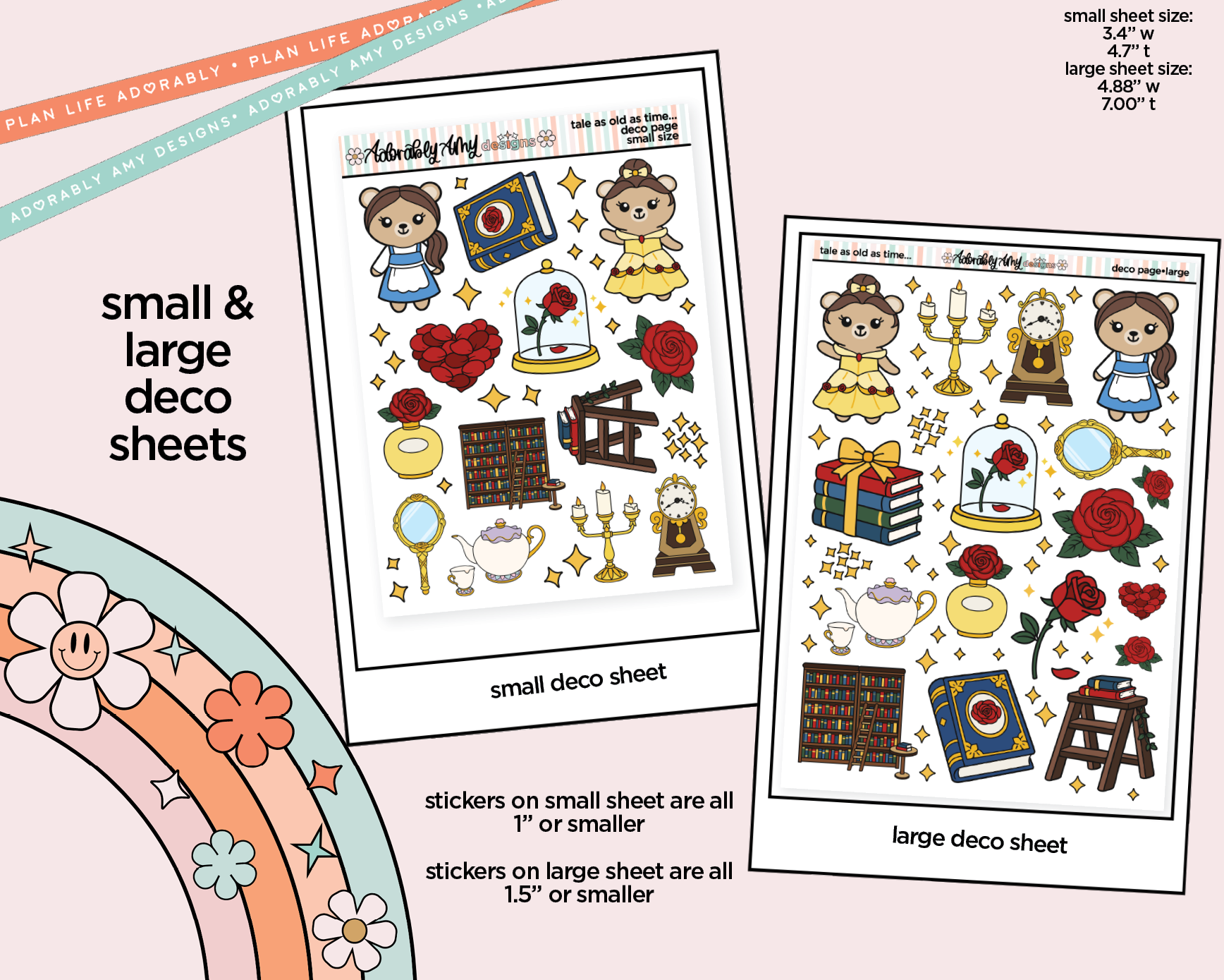 Tale as Old as Time Weekly Kit Deco Pages - All Sizes - Adorably Amy Designs