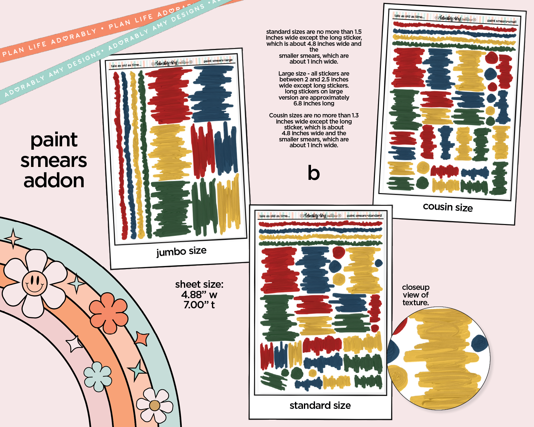 Tale as Old as Time Weekly Kit Addons - All Sizes - Strips, Smears and More! - Adorably Amy Designs