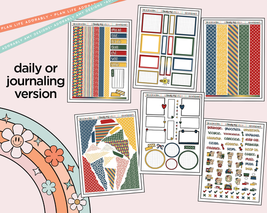 Journaling and Daily Planning Tale as Old as Time Planner Sticker Kit - Adorably Amy Designs