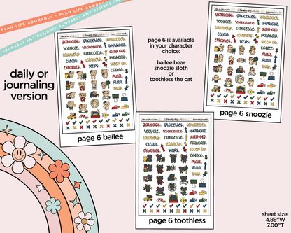 Journaling and Daily Planning Tale as Old as Time Planner Sticker Kit - Adorably Amy Designs