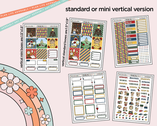 Vertical Tale as Old as Time Sticker Kit for Vertical Standard Size Planners or Insert - Adorably Amy Designs
