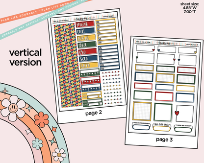Vertical Tale as Old as Time Sticker Kit for Vertical Standard Size Planners or Insert - Adorably Amy Designs