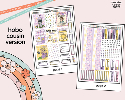 Hobonichi Cousin Weekly Best Day Ever Fairytale Themed Planner Sticker Kit for Hobo Cousin or Similar Planners - Adorably Amy Designs
