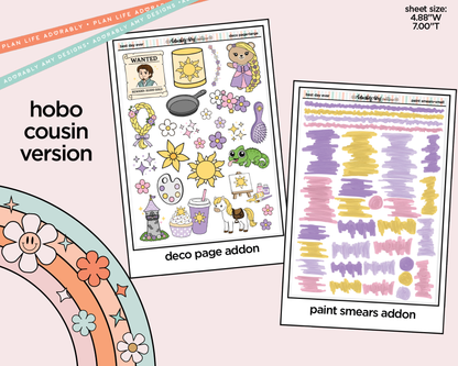 Hobonichi Cousin Weekly Best Day Ever Fairytale Themed Planner Sticker Kit for Hobo Cousin or Similar Planners - Adorably Amy Designs