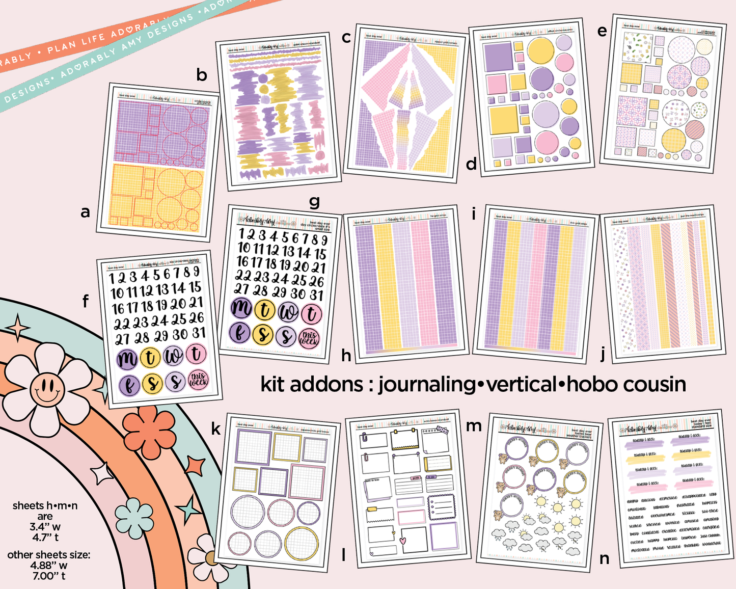 Best Day Ever Fairytale Themed Weekly Kit Addons - All Sizes - Strips, Smears and More!