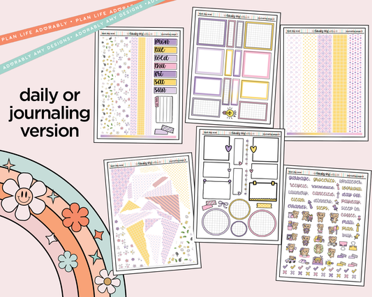 Journaling and Daily Planning Best Day Ever Fairytale Themed Planner Sticker Kit