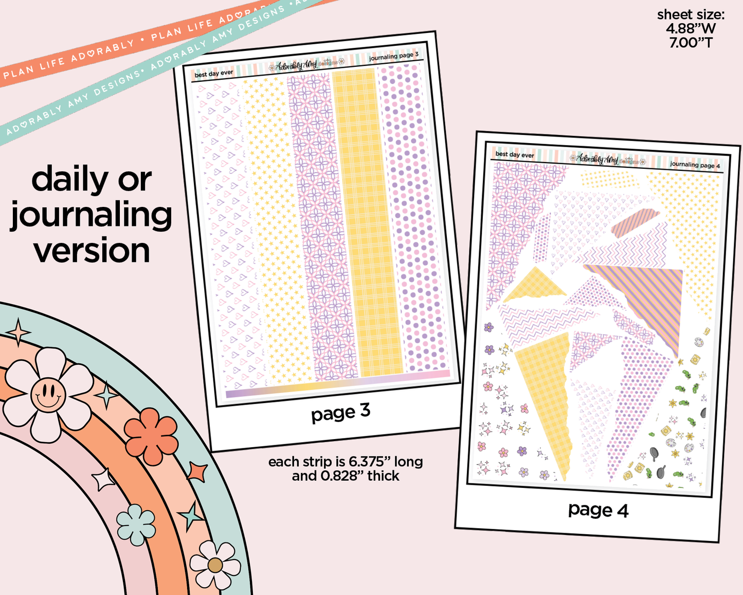 Journaling and Daily Planning Best Day Ever Fairytale Themed Planner Sticker Kit