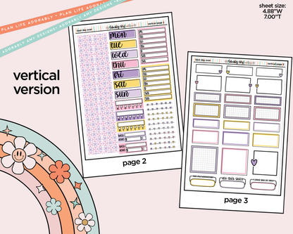 Vertical Best Day Ever Fairytale Themed Sticker Kit for Vertical Standard Size Planners or Insert - Adorably Amy Designs