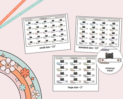 Toothless Cat Blank Highlight Decoration Character Planner Stickers - 3 Sizes Available