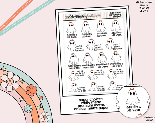 This is Boo Sheet Decorative Planner Stickers for any Planner or Insert