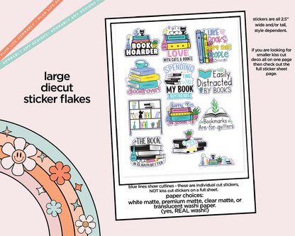 Book Hoarder Typography Sampler Planner Stickers