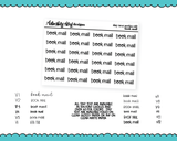 Foiled Tiny Text Series - Book Mail Checklist Size Planner Stickers for any Planner or Insert