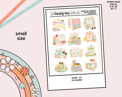 Books & Sunshine Deco Samplers in 3 Sizes Decorative Planner Stickers