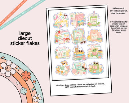 Books & Sunshine Deco Samplers in 3 Sizes Decorative Planner Stickers