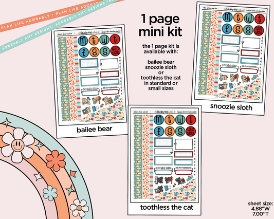 One Page Mini Kit This is How We Roll Bowling Planner Sticker Kit - Two Sizes Available - Adorably Amy Designs