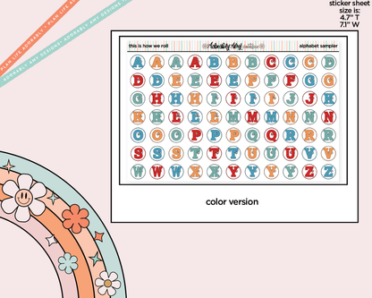 This is How We Roll Bowling Alphabet Stickers Deco Typography Sampler Planner Stickers - Adorably Amy Designs