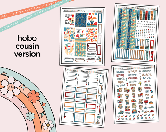 Hobonichi Cousin Weekly This is How We Roll Bowling Planner Sticker Kit for Hobo Cousin or Similar Planners - Adorably Amy Designs