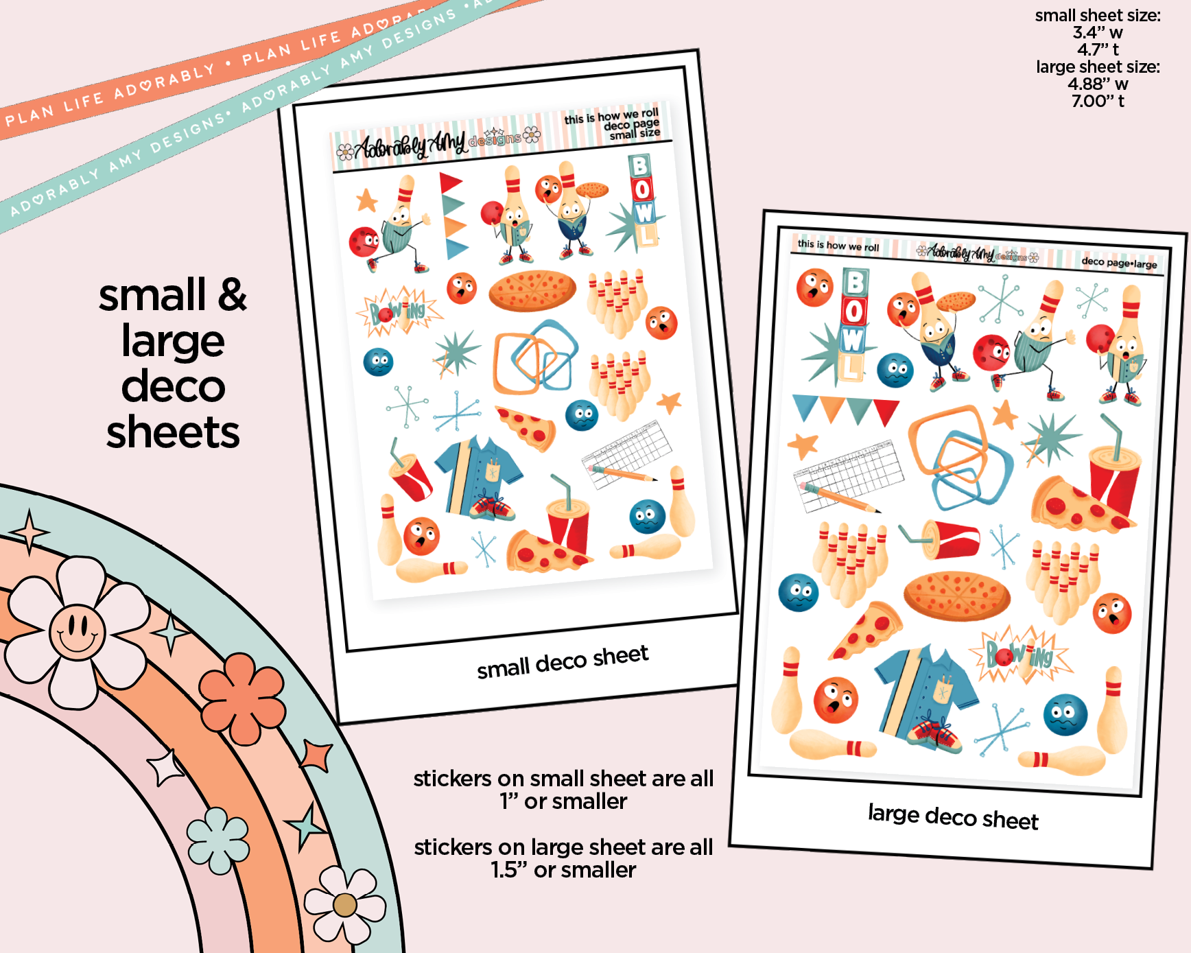 This is How We Roll Bowling Weekly Kit Deco Pages - All Sizes - Adorably Amy Designs