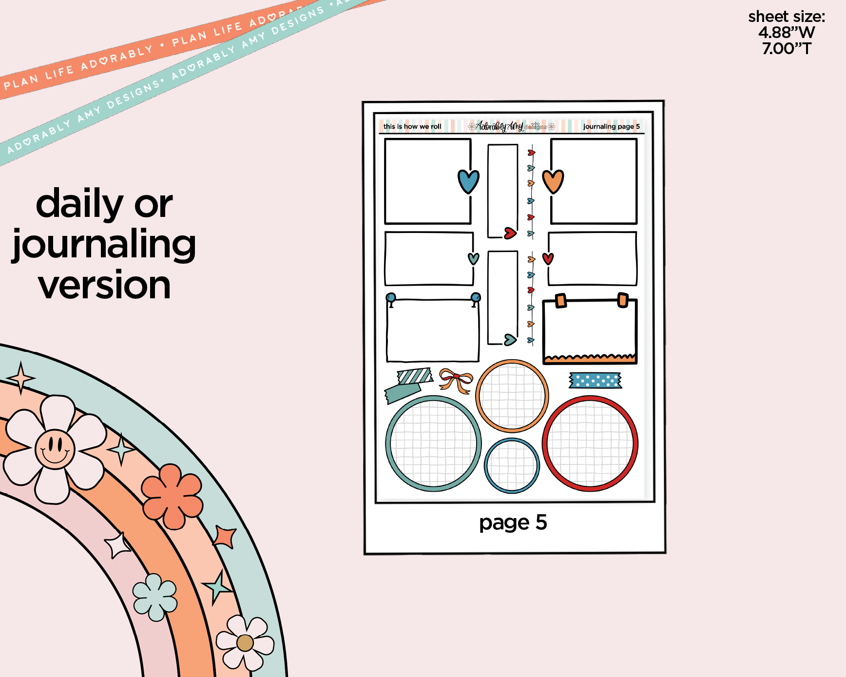 Journaling and Daily Planning This is How We Roll Bowling Planner Sticker Kit - Adorably Amy Designs