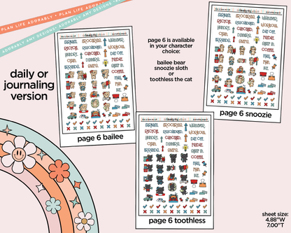 Journaling and Daily Planning This is How We Roll Bowling Planner Sticker Kit - Adorably Amy Designs